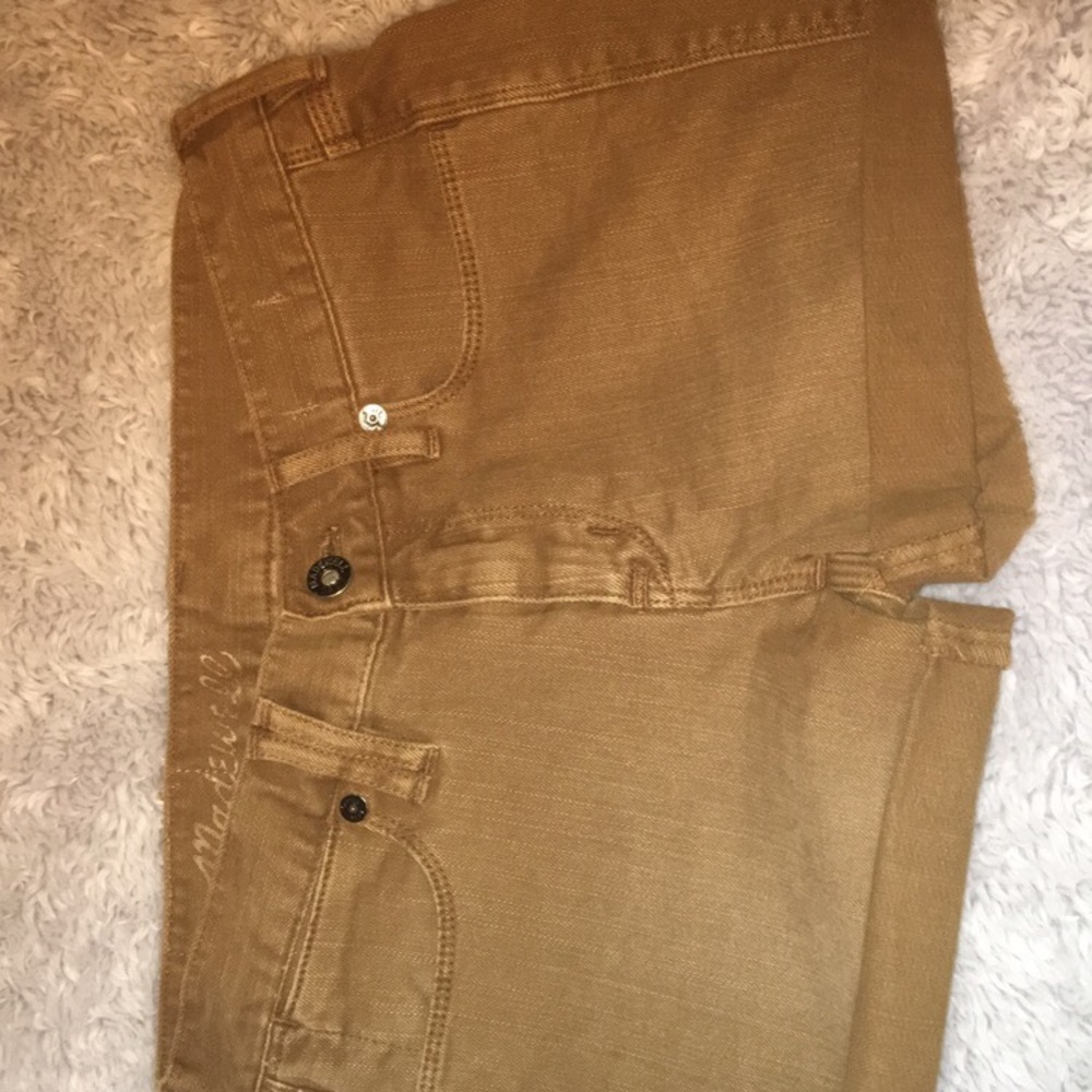 Brown jean shorts